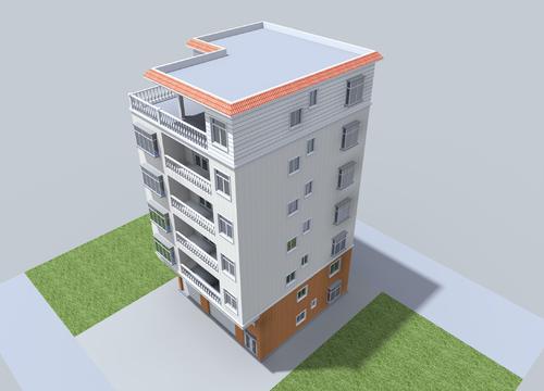1 五层农村自建门面楼房设计图纸带夹层户型平面图每层一套建筑结构